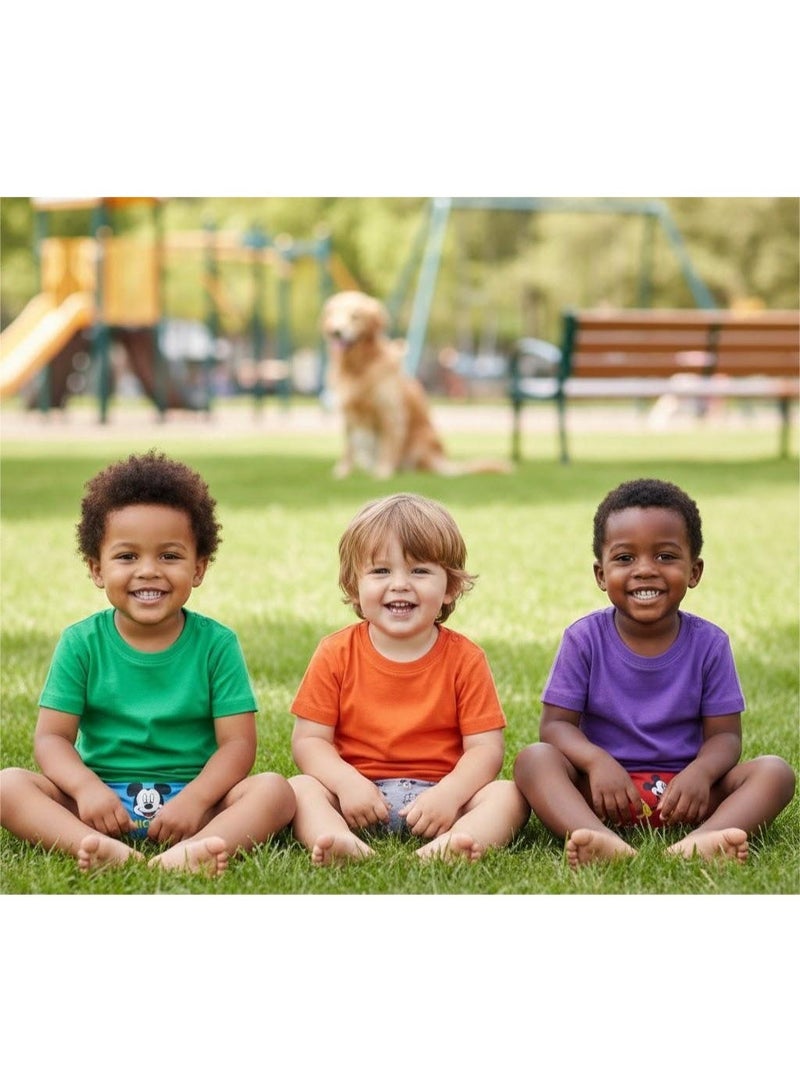 ديزني_ميكي_ماوس مجموعة ديزني ميكي ماوس من ثلاث سراويل قطنية للأولاد من كيدز تي في - Image 2